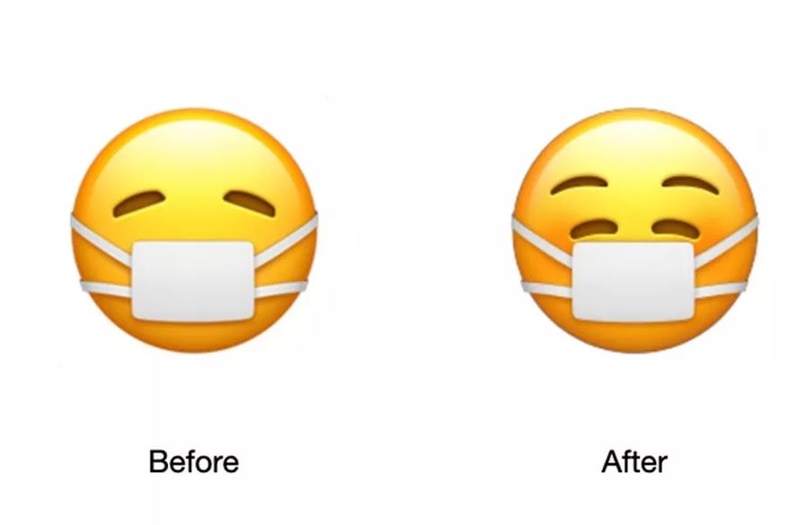 Apple amaga un somriure darrere del seu nou emoji amb mascareta